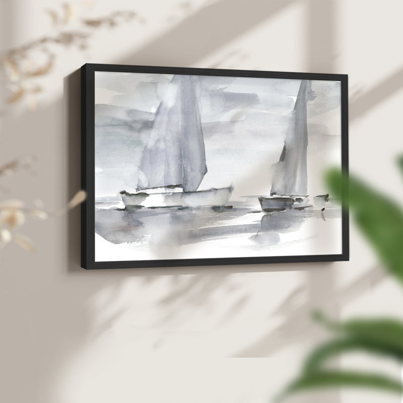 «Misty Sails II», reproduction encadrée, Noir, noir, noir, noir, H 22 po x l 28 po