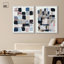 Palette de cubes, ensemble de décorations murales abstraites encadrées par Art Remedy, cadre blanc, 24 x 30-135371738-135371750