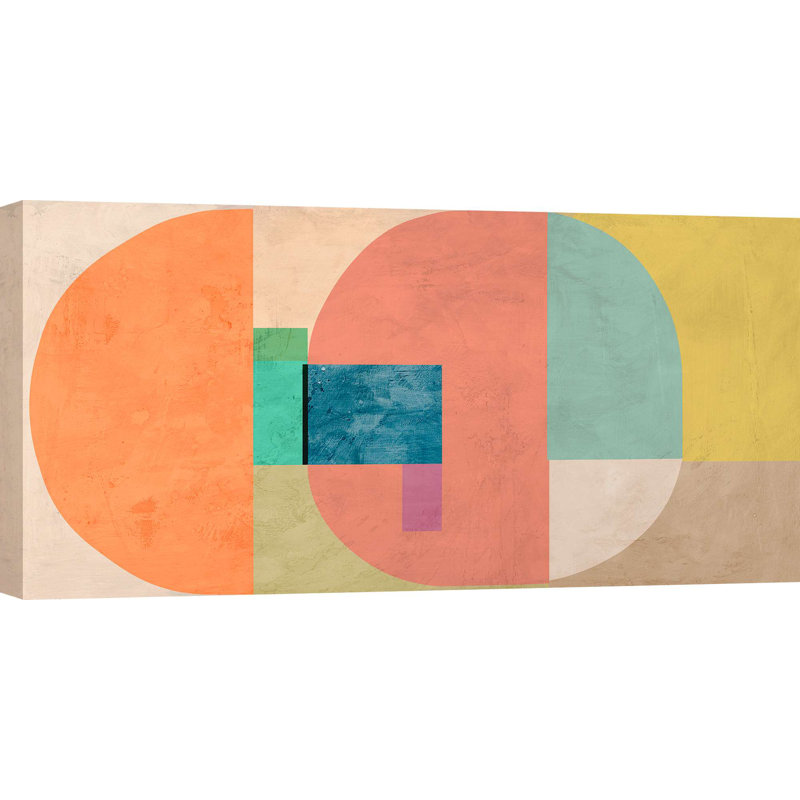 Smiling Planets by Sonne Taylor - Wrapped Canvas Print, 35cm H x 70cm W x 4cm D