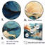 Liquide bleu et or océan tempête I - ensemble de décorations murales formes abstraites-107768583-107768584