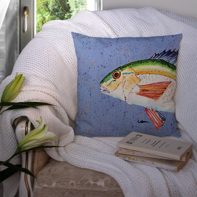  Coussin Rainbow Trout on Blue
