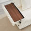Causeuse et chaise longue Fluffy 2-en-1 avec rangement caché, repose-pieds double et table-1301622258