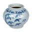 Pot en porcelaine intérieur / extérieur bleu / blanc / rouge 8 po