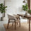 Chaise de salle à manger rembourrée en noyer Enzo