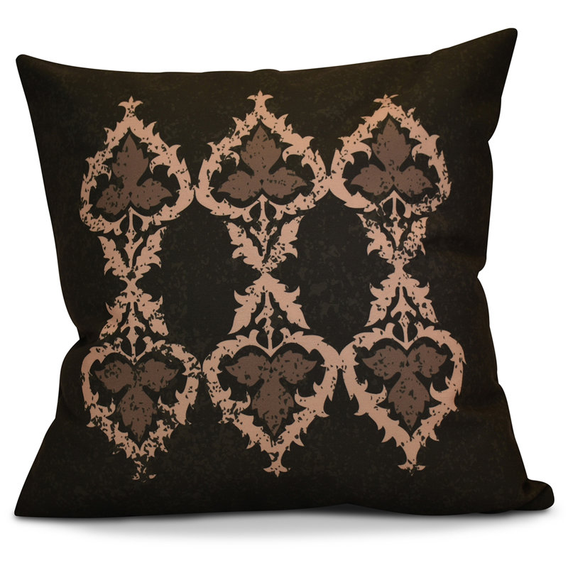 Oreiller carré HH Revival, 18 po x 18 po, Marron