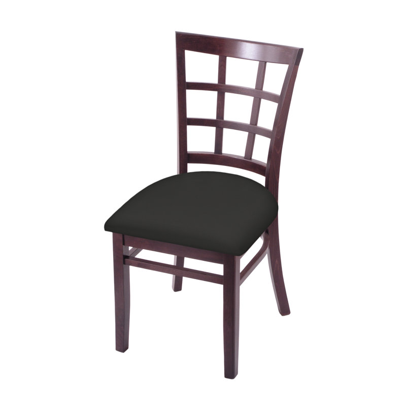 Hampton 18'' H Upholstered Beech Side Chair, Dark Cherry, Canter Iron