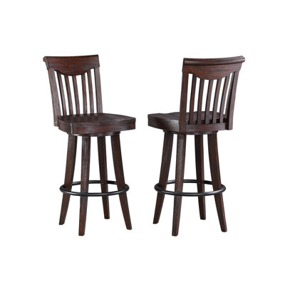 Houts Swivel Solid Wood Counter Stool