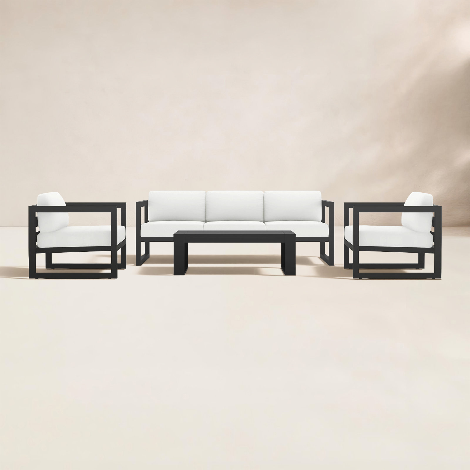 Avion 5 - Person Patio Conversation Set with Cushions, Canvas Natural Sunbrella® Canvas