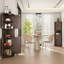 Armoire d'angle avec portes cannelées 64,7 po Ciauna, brun-1594634300