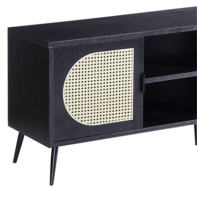 Meuble télé noir avec pieds en métal