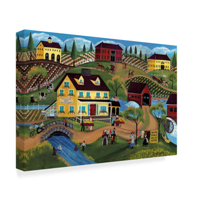 « brookside inn restaurant », reproduction de peinture à l’acrylique sur toile tendue