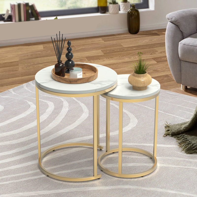 Bornaman Nesting Tables, Gold