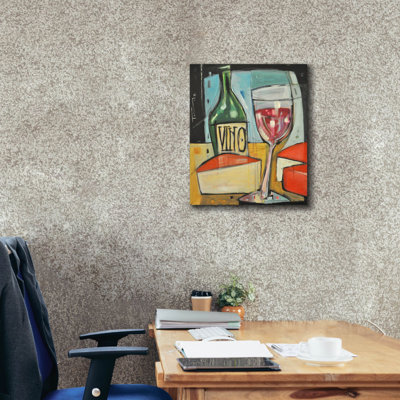 «Red Wine and Cheese» par Tim Nyberg, art mural sur toile