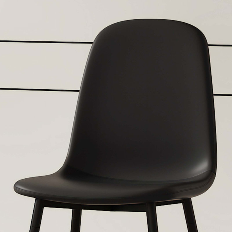 Ensemble de chaises de salle à manger moderne et minimaliste noir