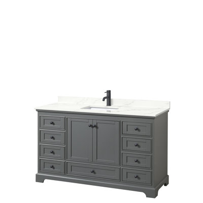 Deborah 60'' Single Bathroom Vanity with Quartz Top