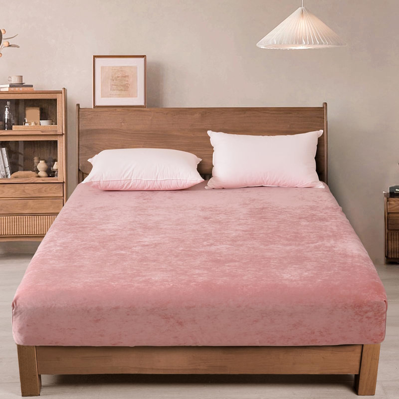 PHF Truly Velvet Fitted Sheet, Luxury Super Soft Cozy Fuzzy Fleece Bottom Sheet, Deep Pocket Up to 16",Strenghth Elastic Band, Suitable for Fall Winter Spring,No Pillowcases