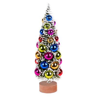 Vickerman Vintage Tabletop Frosted Artificial Chri 1' Pine Christmas Tree