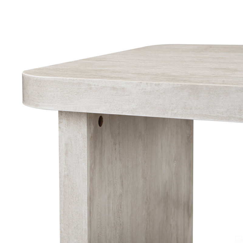 Rectangle Wood Detachable Coffee Table, White