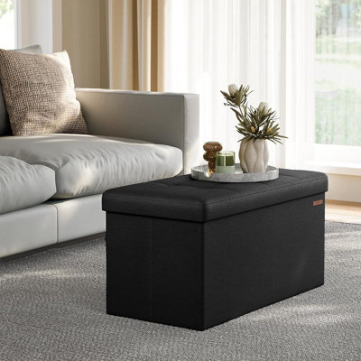 Folding Storage Ottoman Bench