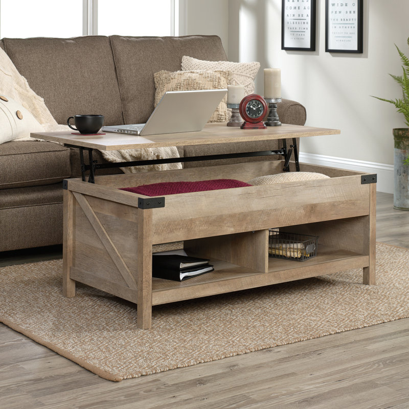 Table basse avec rangement Magdalene, Brun