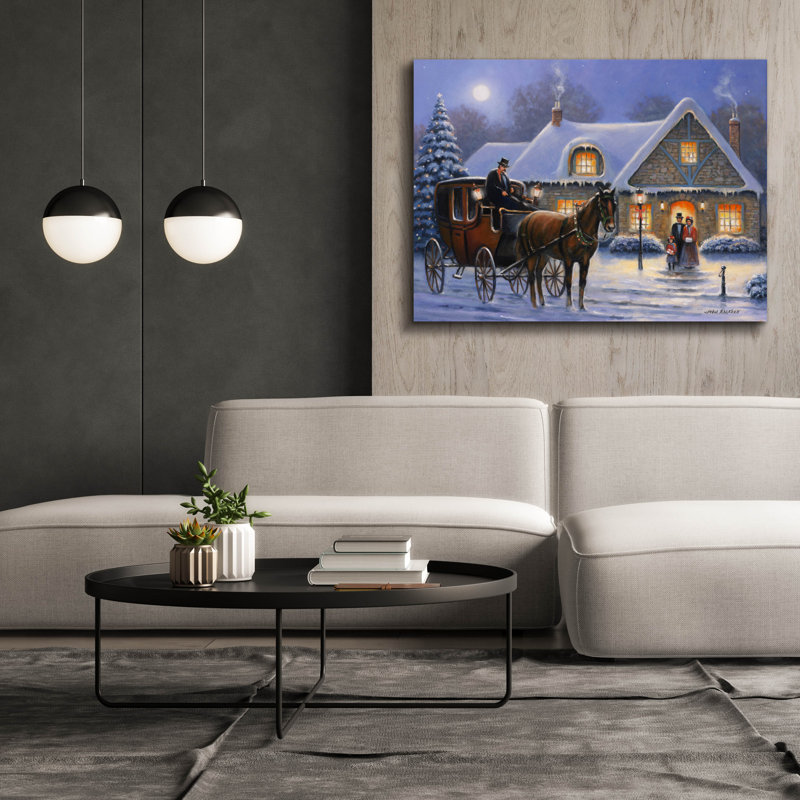 «Christmas Eve» par John Zaccheo, H 40 po x l 54 po x P 1,5 po