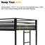 Lit mezzanine peu encombrant noir