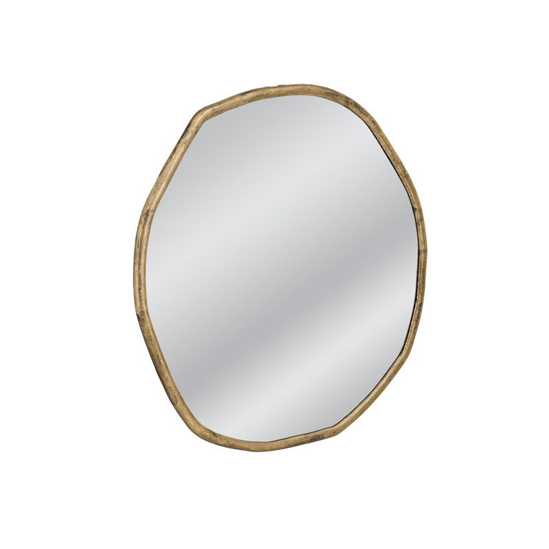 Grant Organic Brass Metal Frame Wall Mirror