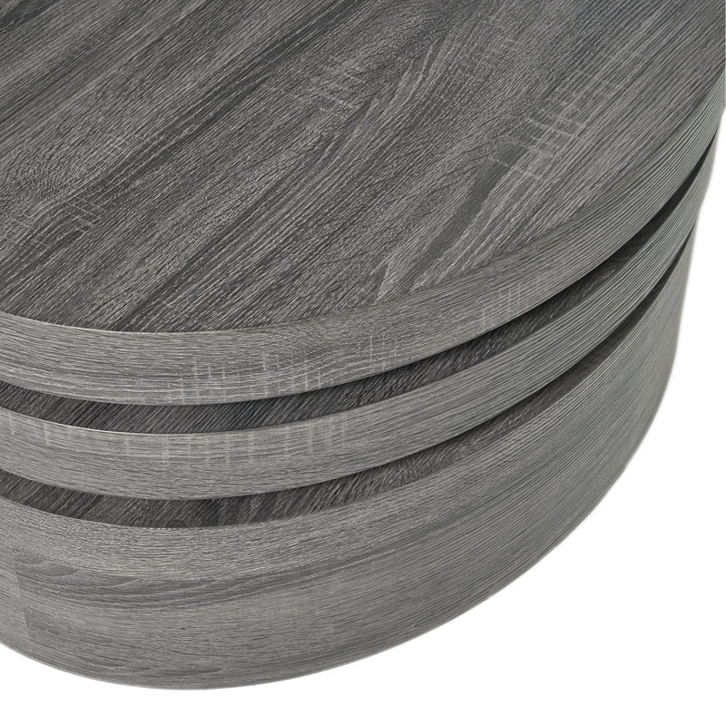 TABLE BASSE MODERNE ROTATIF - Noir mat
