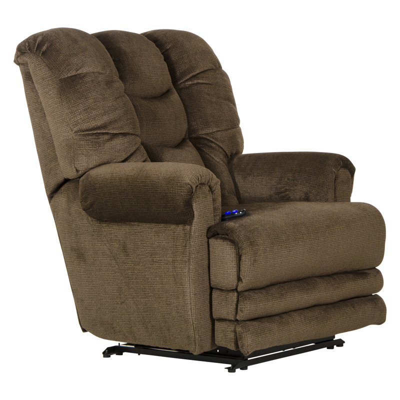 Fauteuil inclinable rembourré avec repose-pieds Big Man's, Électrique, Truffe
