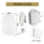 Armoire de salle de bain ovale moderne avec miroir 33,5 "x 20,5" Modern
