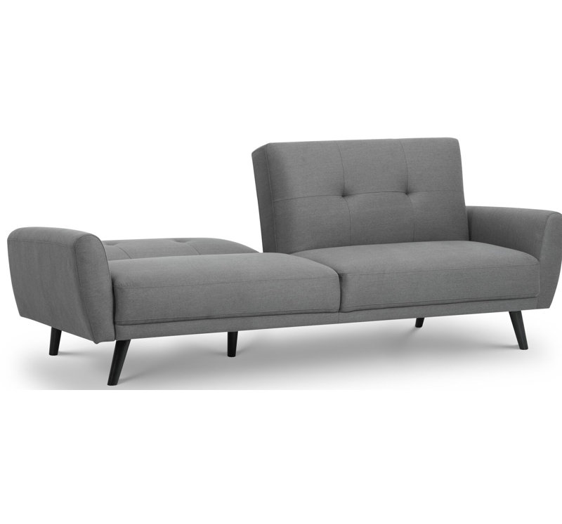 Bostrom Full / Double 221cm Upholstered Convertible Sofa, Grey, Velvet
