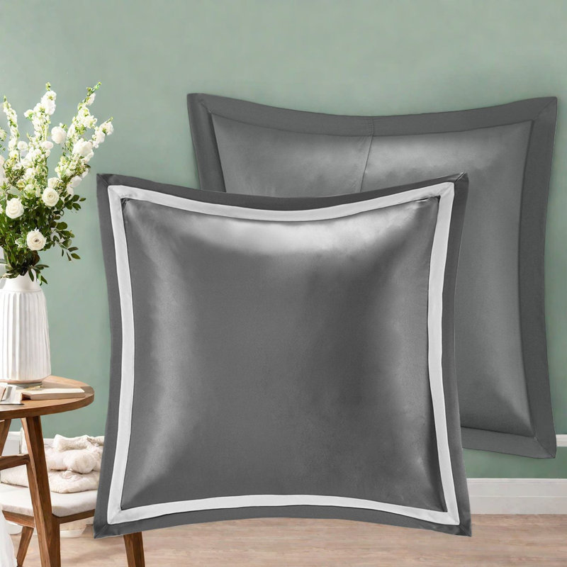 Ensemble de literie luxueux en jacquard argenté, très grand lit 8 pièces avec confort hypoallergénique