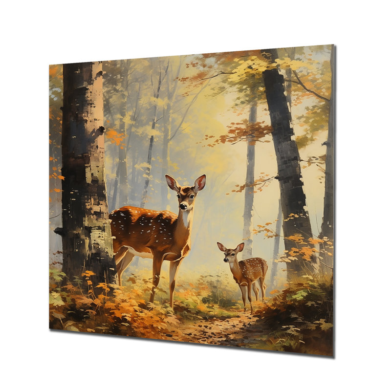 Art rétro, art mural cerf en bois, H 16 po x l 16 po
