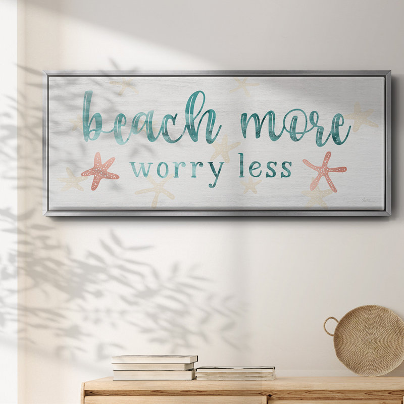 Beach More- Framed Canvas, 24" H x 60" W
