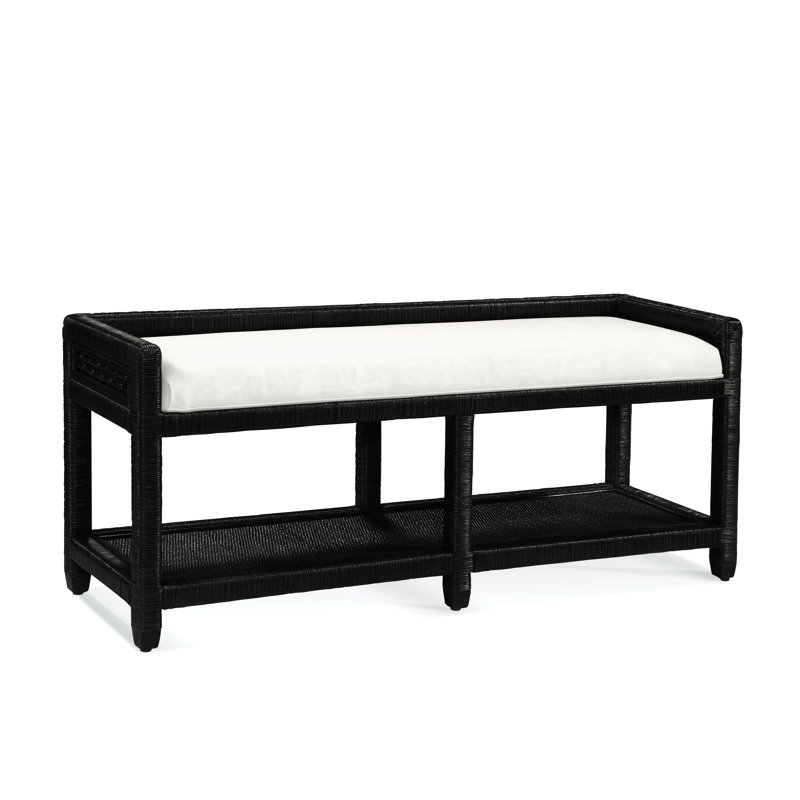 Silvio 54" Storage Bench, Elite Ivory; 0321-91, Black