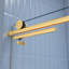 Porte de douche en verre, porte coulissante, système de fermeture en douceur