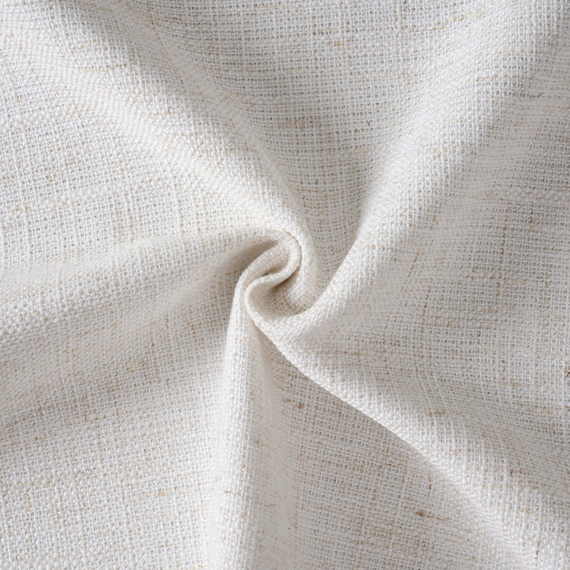 Lit plateforme tapissier avec tête de lit à dossier en tissu de lin