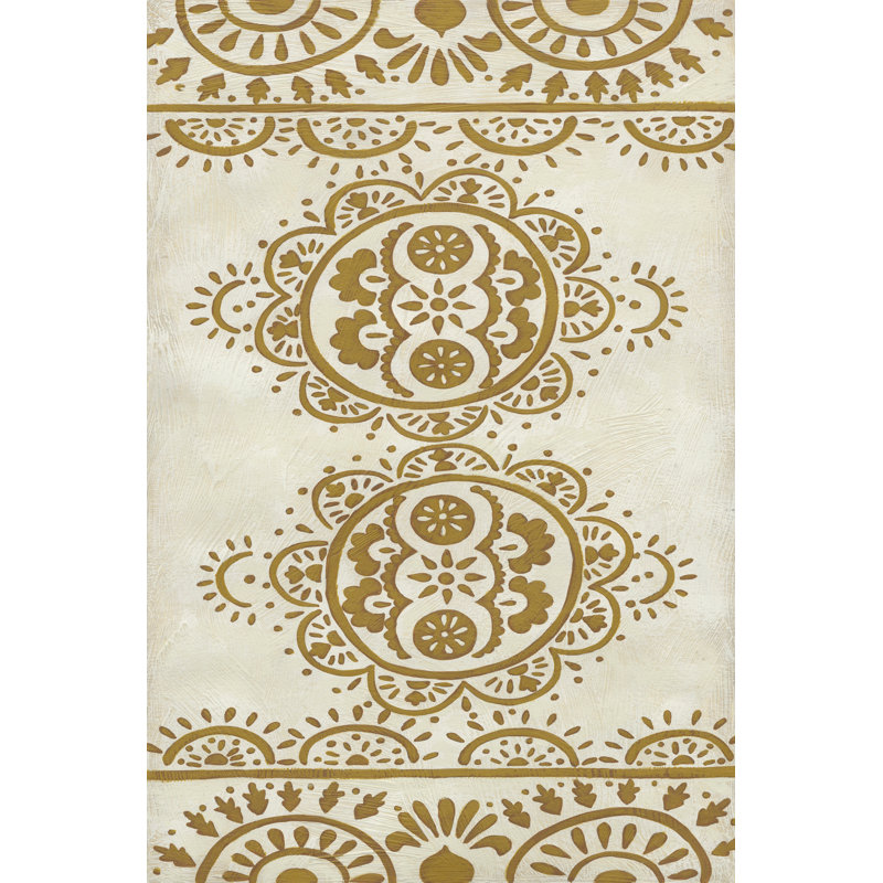 Nouveau Floral Design II - Wrapped Canvas Print, 46cm H x 30cm W x 3.8cm D