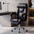 Office Chair Adjustable Height Executive Desk Chair With Foot Rest Comfortable Computer Chair High Back Reclining Gaming Chair Durable Leather Rolling Work Swivel Chairs