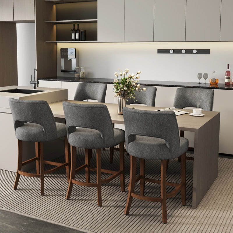 Tabouret de bar Bisto, Gris anthracite
