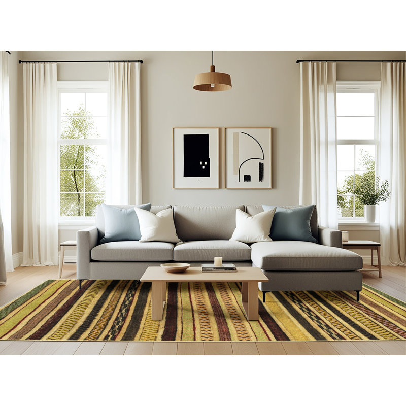 Abstract Indoor Rug, Rectangle 6' x 9'