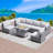 Jeanan 6 - Person Modular Patio Conversation Set with Cushions-2058598061