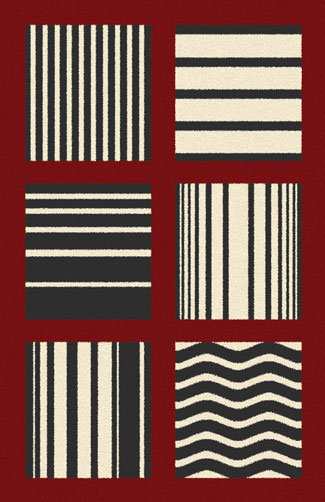 Tapis de zone rouge Borba, 7 pi 11 po x 9 pi 10 po