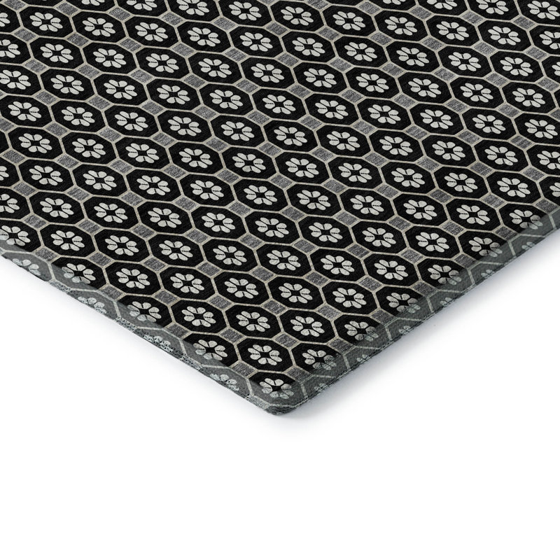 Tapis treillis de qualité supérieure lavable à la machine Elize AMF1428, Rectangle 5 pi x 7 pi 6 po
