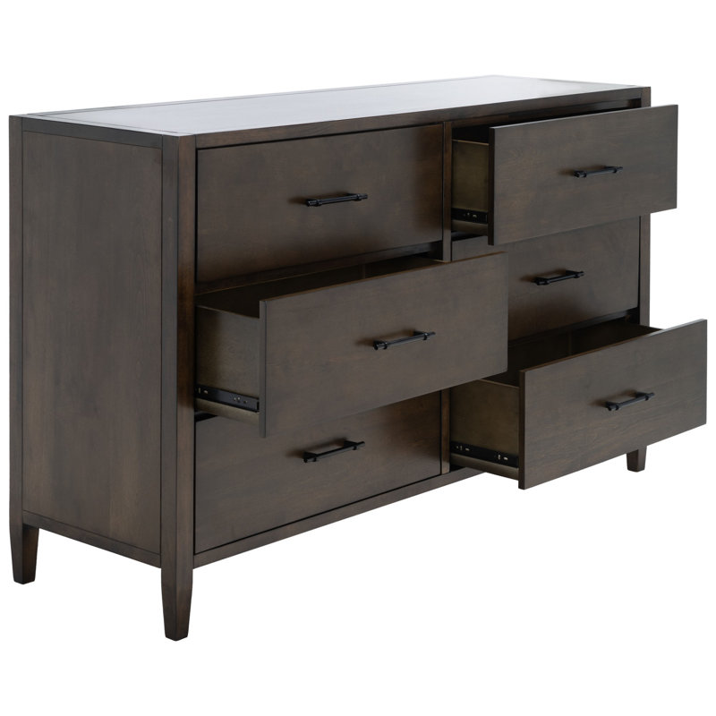 Tompkins Double Brown Dresser with Felt Lined Drawer