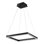Luminaire suspendu carré contemporain en métal Nero 23,63 po Nero, noir