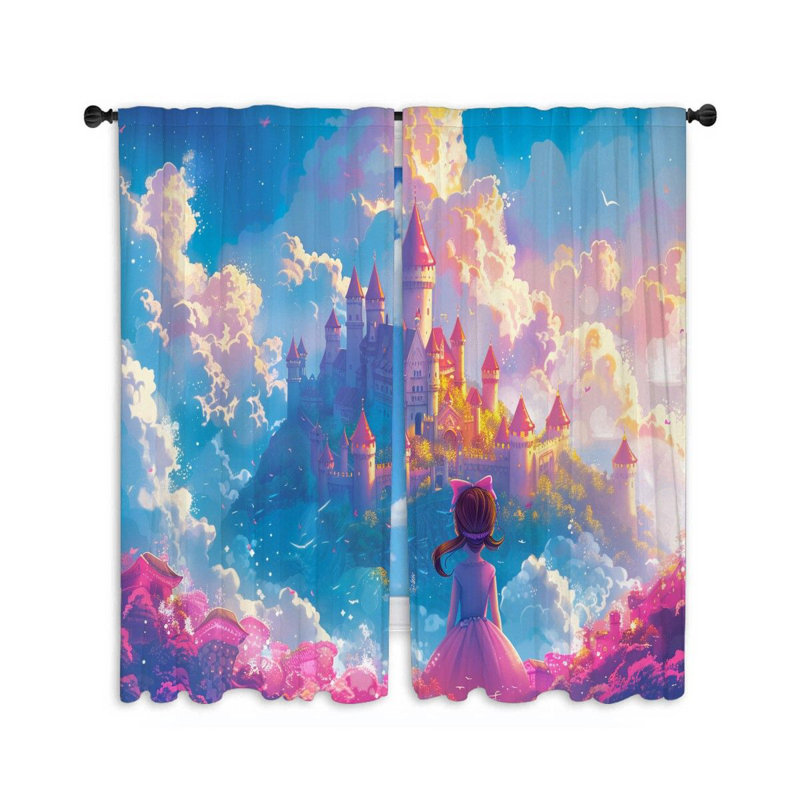 Kirsy Room Darkening Curtain Pair, 20" W x 63" L