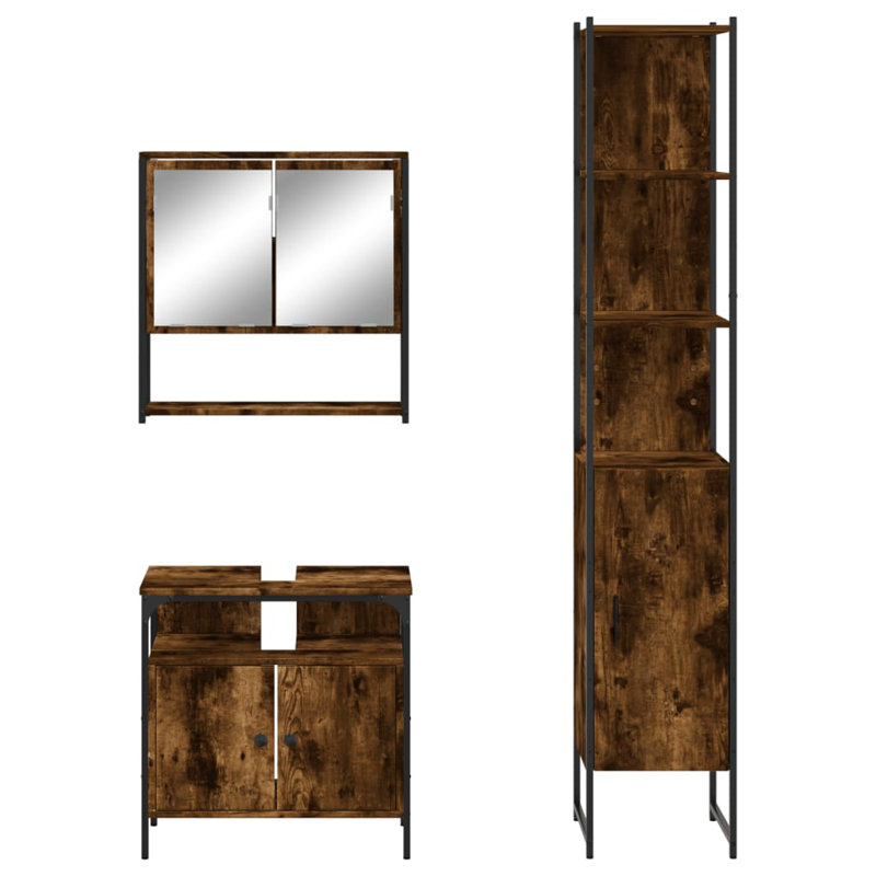 Abidah Bathroom Furniture Suite, Smoked Oak