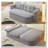 78.7" Modern 2-in-1 Foldable Sofa with Functional Blanket and 2 Soft Pillows-1748637953