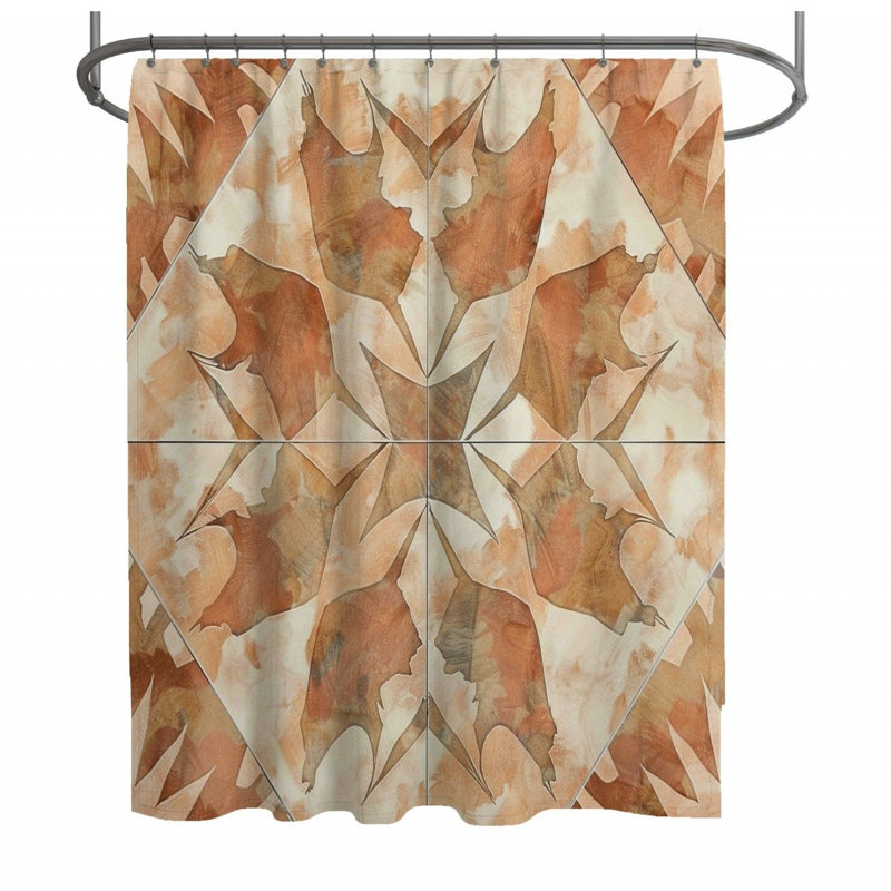 Damiann Geometric Shower Curtain, 73"H x 70"W